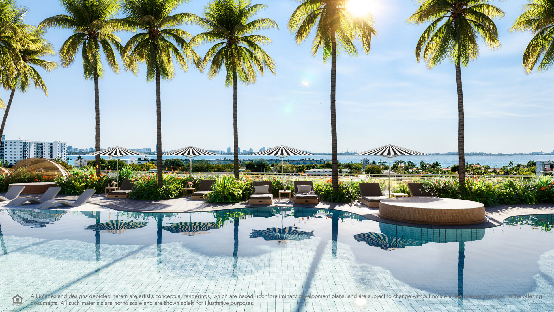Sun pool deck
